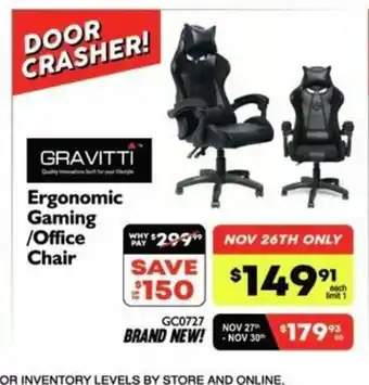 Factory Direct Ergonomic Gaming/Office Chair offer