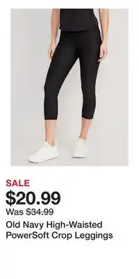 Old Navy Old Navy High-Waisted PowerSoft Crop Leggings offer