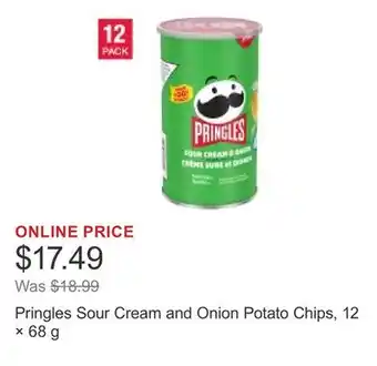 Costco Pringles Sour Cream and Onion Potato Chips, 12 × 68 g offer