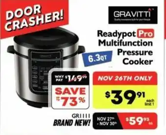Factory Direct Readypot Multifunction Pressure Cooker offer