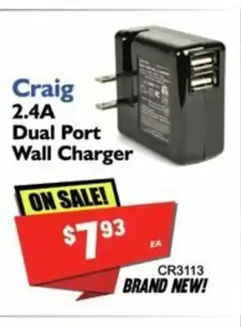 Factory Direct 2.4A Dual Port Wall Charger offer