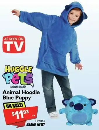 Factory Direct Animal Hoodie Blue Puppy offer