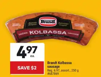 Giant Tiger Brandt Kolbassa sausage offer