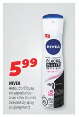 Familiprix NIVEA, Selected dry spray antiperspirants offer