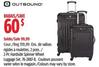 Canadian Tire Outbound 2-Pc Hardside Spinner Wheel Luggage Set offer