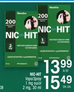 Uniprix NIC-HIT Vapo/Spray offer