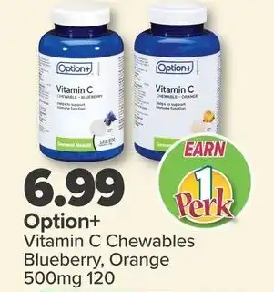 PharmaChoice Option+ Vitamin C Chewables Blueberry, Orange offer