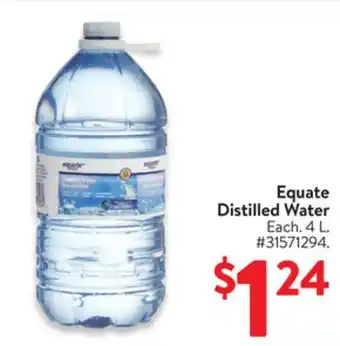 Walmart Equate Distilled Water offer