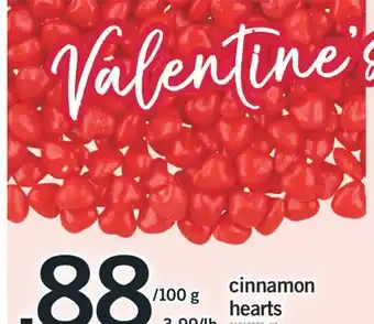 Fortinos CINNAMON HEARTS offer