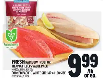 Metro FRESH RAINBOW TROUT OR TILAPIA FILLETS VALUE PACK offer