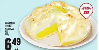 Metro HOMESTYLE LEMON MERINGUE PIE offer