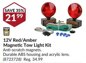 Princess Auto 12V Red/Amber Magnetic Tow Light Kit offer