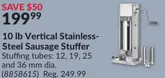 Princess Auto 10 lb Vertical Stainless- Steel Sausage Stuffer offer