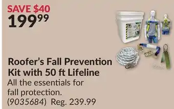 Princess Auto Roofer's Fall Prevention Kit with 50 ft offer