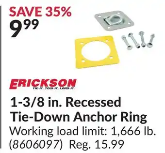 Princess Auto 1-3/8 in. Recessed Tie-Down Anchor Ring offer