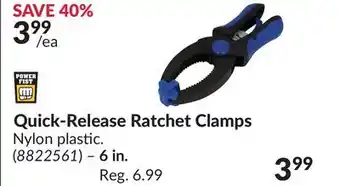 Princess Auto Quick-Release Ratchet Clamps offer