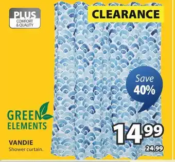 JYSK VANDIE Shower curtain offer