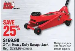 PartSource BIG RED 3-Ton Heavy Duty Garage Jack offer