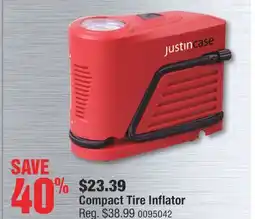 PartSource JUSTIN CASE Compact Tire Inflator offer