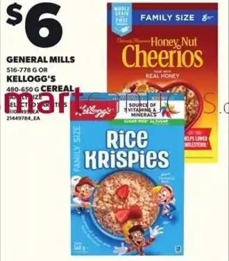 Loblaws General mills or kellogg's cereal offer