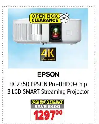 2001 Audio Video HC2350 Pro-UHD 3-Chip 3 LCD SMART Streaming Projector offer