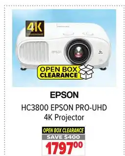 2001 Audio Video HC3800 PRO-UHD 4K Projector offer