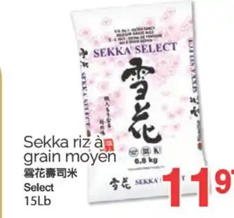 T&T Supermarket SEKKA RIZ À GRAIN MOYEN, 15Lb offer