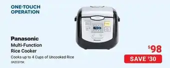 Visions Electronics Panasonic Multi-Function Rice Cooker offer