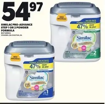 Loblaws Similac pro-advance step 1 or 2 powder formula offer