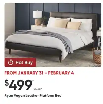 Sleep Country Ryan Vegan Leather Platform Bed offer