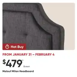 Sleep Country Malouf Milan Headboard offer