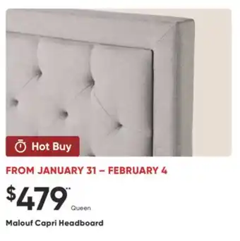 Sleep Country Malouf Capri Headboard offer