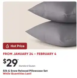 Dormez Vous Silk & Snow Relaxed Pillowcase Set offer