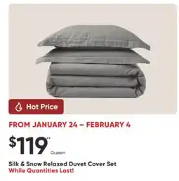 Dormez Vous Silk & Snow Relaxed Duvet Cover Set offer