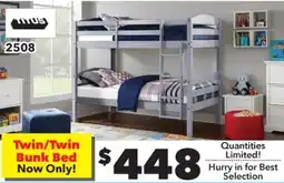 Surplus Furniture Grey Twin&Twin Bunk Bed offer