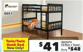 Surplus Furniture Twin&Twin Espresso Bunkbed offer