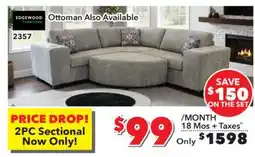 Surplus Furniture Brandon Woods 3Pc Sectional offer