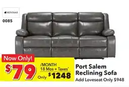 Surplus Furniture Port Salem Grey Motion Sofa offer