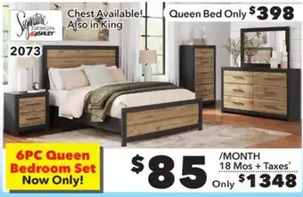 Surplus Furniture Vertani Black & Honey 6-Piece Queen Bedroom offer