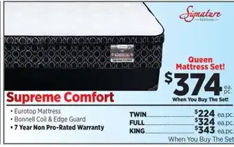 Surplus Furniture Supreme Comfort Queen Set offer