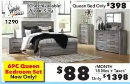 Surplus Furniture Bronyan Gray 6-Piece Queen Bedroom Set offer