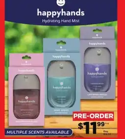 Showcase HappyHands Hydrating Rinse-Free Hand Mist offer