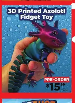 Showcase 3D Printed Articulated Axolotl Fidget Toy offer