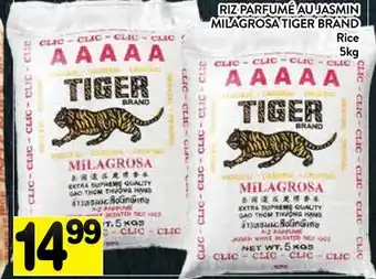 Supermarché PA RIZ PARFUMÉ AU JASMIN MILAGROSA TIGER BRAND | Rice offer