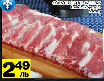 Supermarché PA CÔTES LEVÉES DE PORC FRAIS | Fresh Pork Spareribs offer