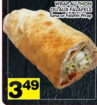 Supermarché PA WRAP AU THON OU AUX FALAFELS | Tuna Falafel Wrap offer