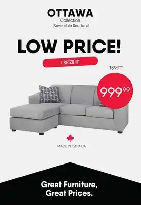 Meubles RD Collection Reversible Sectional offer