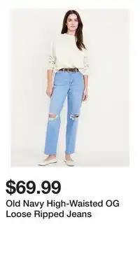 Old Navy Old Navy High-Waisted OG Loose Ripped Jeans offer