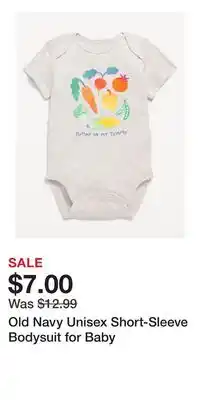 Old Navy Old Navy Unisex Short-Sleeve Bodysuit for Baby offer