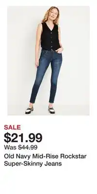 Old Navy Old Navy Mid-Rise Rockstar Super-Skinny Jeans offer